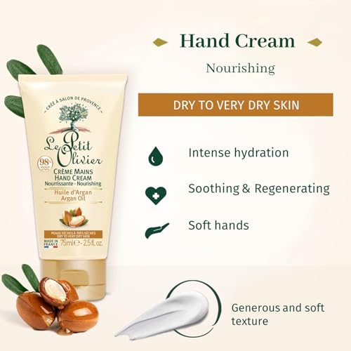 Le Petit Olivier Argan Oil Hand Cream - 2.5 Oz - Nourishing & Soothing