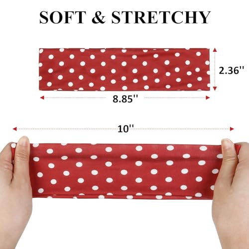Polka Dot Headbands for Women - 6PCS Y2K Style Hair Accessories