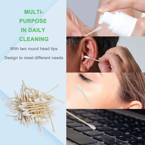 400 Eco-Friendly Bamboo Cotton Swabs | Biodegradable Q Tips