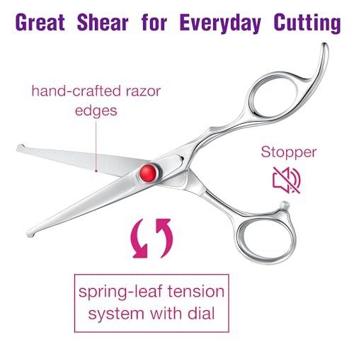 Dragon Creek 6" Kids Hair Scissors - Silver Safety Shears for Children