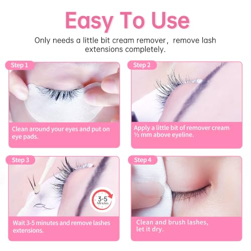 Beauty7 White Eyelash Extension Remover Cream Safe Fast Dissolving 5g