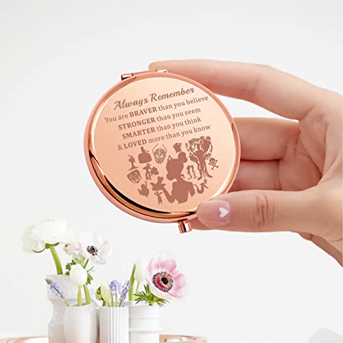 Frog Princess Inspirational Pocket Mirror - Stainless Steel Compact Gift