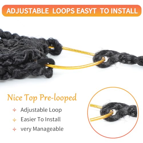 Karida 12 Inch Goddess Box Braids Crochet Hair (Pack of 9) - 1B#