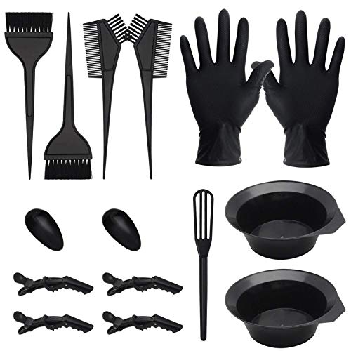 CREATESTAR Professional Hair Dye Brush & Bowl Set for Salon & Home Coloring