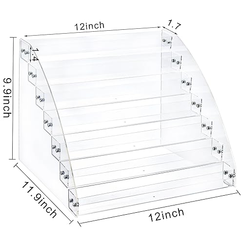 SOUJOY 7-Tier Sunglass Organizer Stand - Acrylic Eyewear Storage