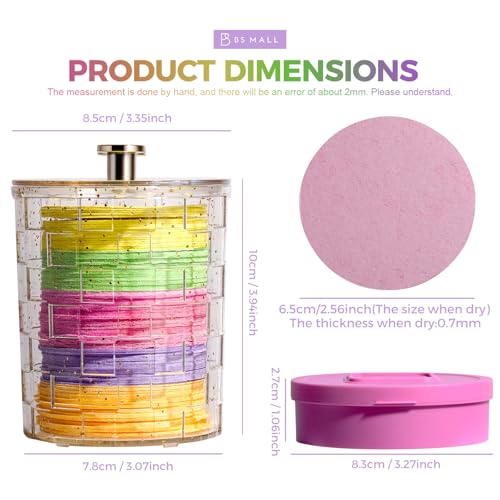 100 Count Gentle Exfoliating Facial Sponges - Reusable Cotton Pads for Cleansing & Makeup Removal