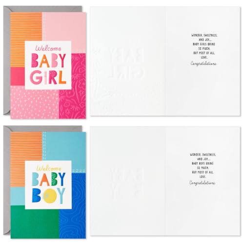 Hallmark Baby Shower Cards Assorted 16-Pack with Envelopes