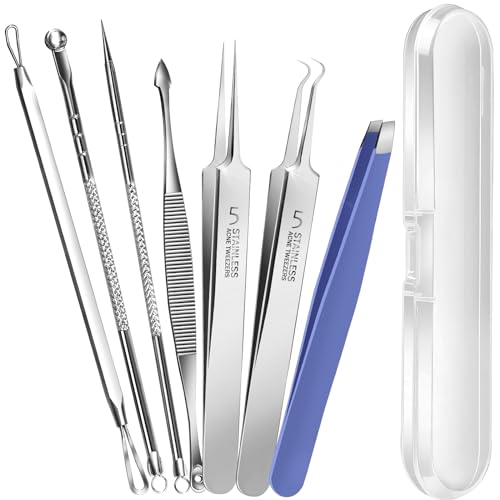 Teenitor 7-Piece Blackhead Remover Tool Kit - Surgical Grade Acne Extractors