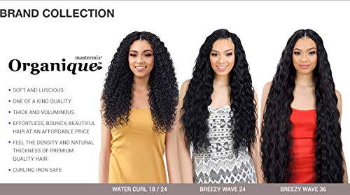 Organique Mastermix Synthetic Weave - Water Curl 18 Inch, 1B Off Black