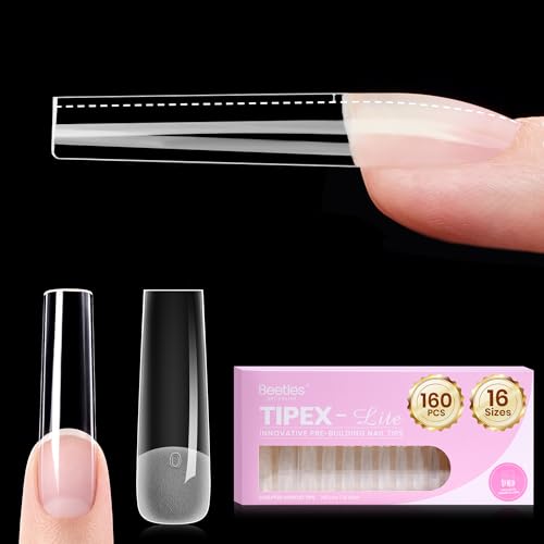 Beetles Tipex Lite Instant Nail Tips XXL Square 160pcs (00-14)