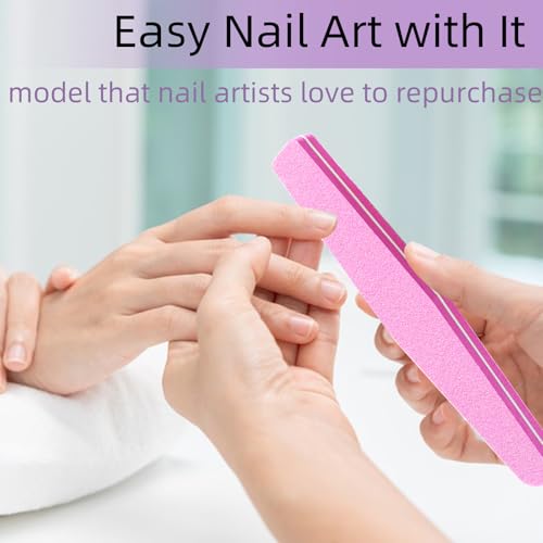 10 Pack Double-Sided Nail Files & Buffers for Acrylic/Natural Nails