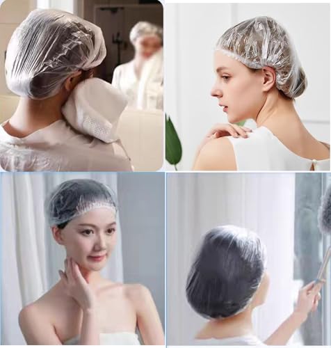 200 PCS Waterproof Disposable Shower Caps for Men, Women & Kids
