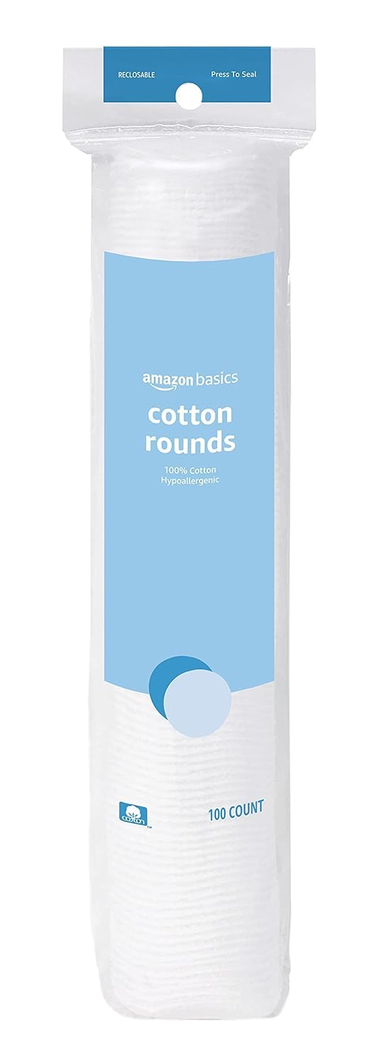 Hypoallergenic 100% Cotton Rounds for Makeup Remover | 600 Count, Ideal for All Skin Types