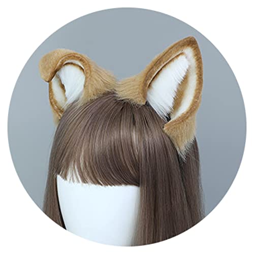 Furry Dog Ear Headband for Anime Cosplay, Halloween and Costume Parties