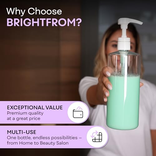 32 oz Refillable Shampoo Pump Bottles - BPA-Free, 2 Pack