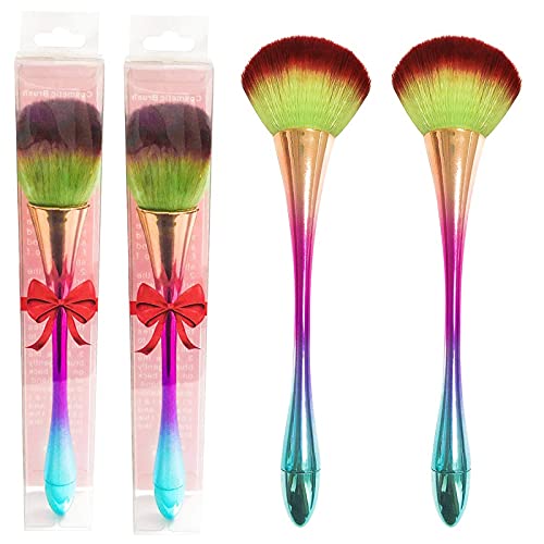Jutoe 2 Pcs Large Kabuki Makeup Brush Set - Soft, No-Shed Bristles
