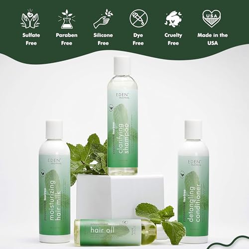 EDEN BodyWorks Peppermint Tea Tree Clarifying Shampoo for Curly Hair 8oz