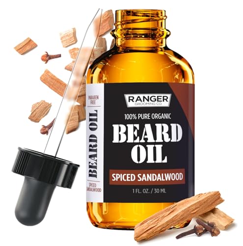 Leven Rose Spiced Sandalwood Beard Oil - Natural Organic Beard Conditioner