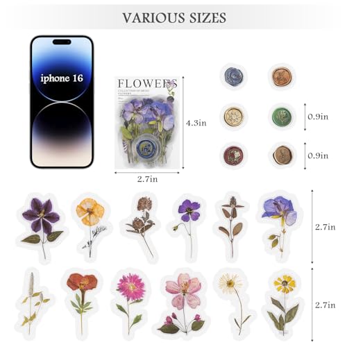320PCS Floral Stickers Set for Card Making - Easy Peel Designs