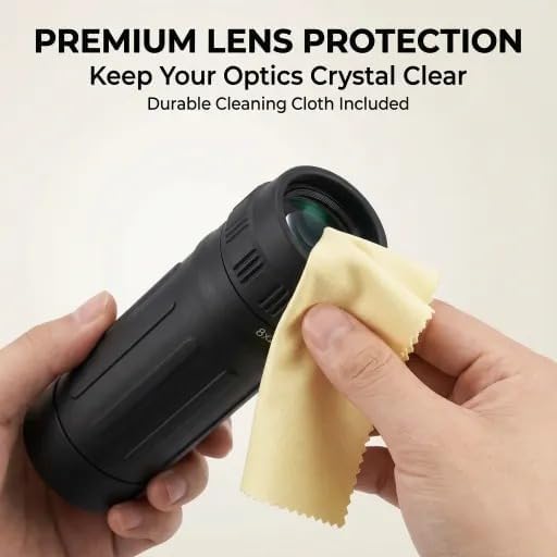 HD 8x21 Optical Monocular Telescope - High Power Mini Scope for Camping, Hunting, Travel | Clear Vision for Men & Women