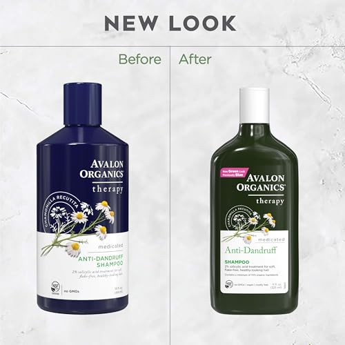 Avalon Organics Anti-Dandruff Shampoo | 2% Salicylic Acid, 11 Fl Oz
