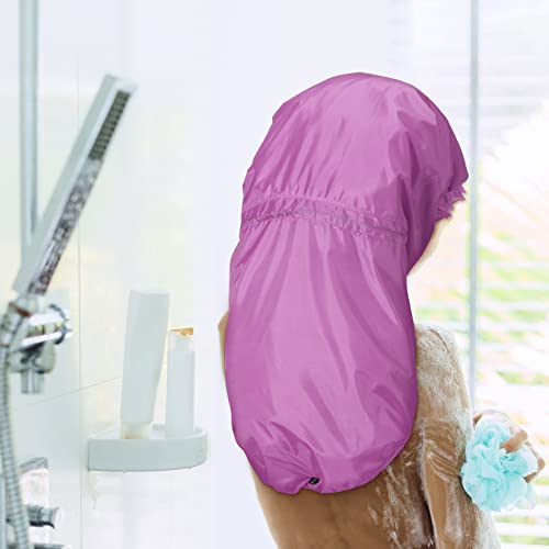 Eurzom Extra Large Shower Cap Set for Braids - 4 Pcs (Pink, Blue, Green, Purple)