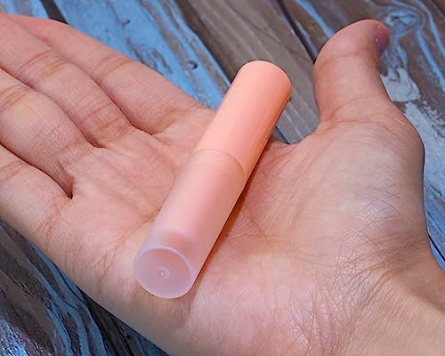 Mini Skater Pink Lip Balm Tubes 0.14oz, 25-Pack Empty Twist-Up Containers for DIY Lip Balm
