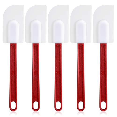 High Heat Resistant Silicone Spatula Set - 5 Pcs, 9.8 Inch