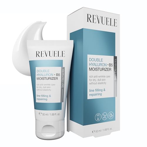 Revuele Double Hyaluron + B5 Facial Moisturizer 0.5 Fl Oz – Lightweight Hydrating Cream with Dual Hyaluronic Acid & Panthenol, Pack of 1