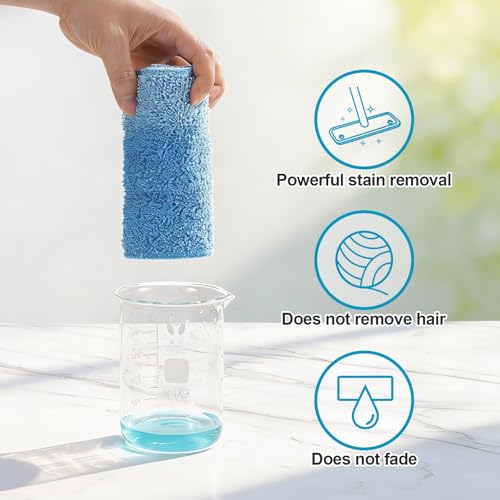 HOMEE Microfiber Mop Pads 18"x6" - 6 Pack for Multi-Surface Cleaning
