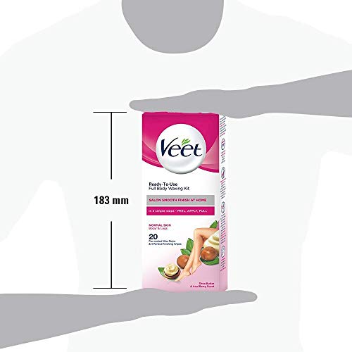 Veet Full Body Waxing Kit for Normal Skin - Easy, Pain-Free Hair Removal