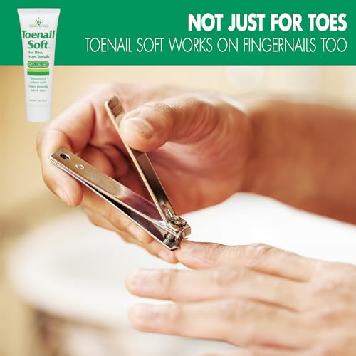 Toenail Softener for Thick Hard Toenails - Safe for Seniors & All Ages - Fast-Acting Toenail Softening Cream - Non Greasy Nail Cream Formulated with Natural Aloe Vera (1 Ounce Tube (Pack of 1))