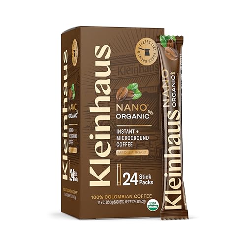 Kleinhaus Organic Medium Roast Instant Coffee Packets - 24 Single-Serve