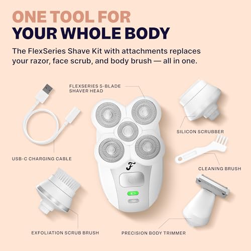 Freebird FlexSeries Electric Razor for Women - Silk Smooth Legs, Body Hair, & Pubic Shaver - for Private Area, Sensitive Skin, Bikini Trimmer