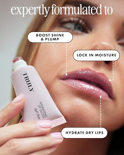 Truly Beauty Hydrating Lip Gloss - Rosy Pink Tinted High Shine Lip Gloss
