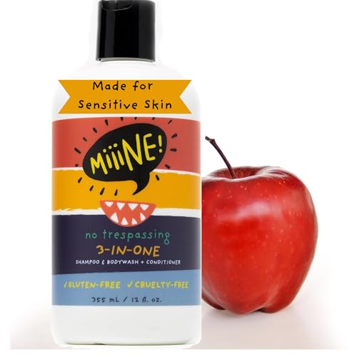 MiiiNE! Kids 3-in-1 Tear-Free Shampoo, Conditioner & Body Wash - Apple Scented, 12oz