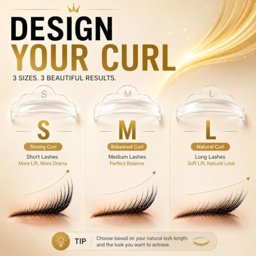 Vivandra Lash Lift Kit for Home Salon-Style Eyelash Perm, 5 Sachets