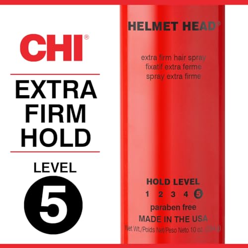 CHI Helmet Head Extra Firm Hairspray, Unscented 10 Oz - Strong Hold & Humidity Resistance