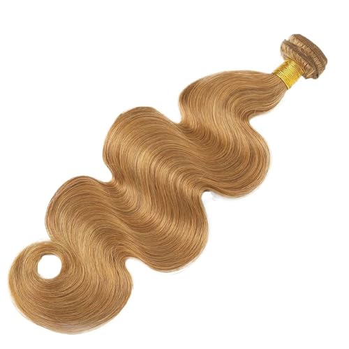 JUIOKAOO Body Wave Hair Bundle 16 Inch Color #27 Honey Blonde Remy Hair Extensions