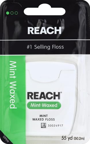 Reach Mint Waxed Dental Floss - Extra Wide for Effective Plaque Removal