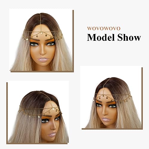 Goddess Gold Headpiece Hair Chain for Women & Girls