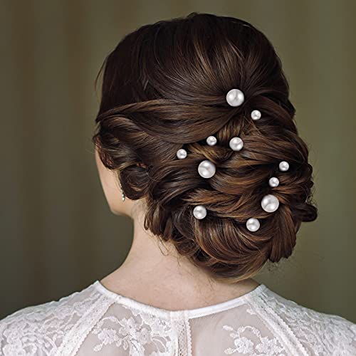 Charonle Gold Wedding Pearl Hair Pins 32 Pcs U Shape Bridal Hair Accessories
