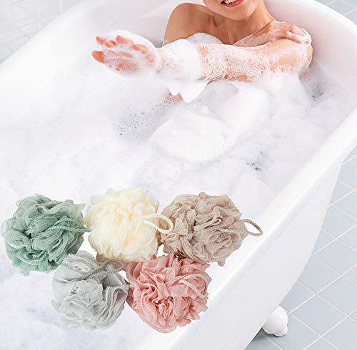 KAKOOI Pink Bath Loofah Sponge for Body Exfoliation - 1 Pc
