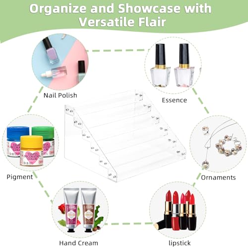 Umirokin 6 Tier Nail Polish Organizer Rack - Holds 54-72 Bottles