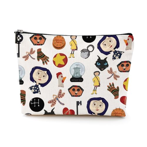 LONGXIN Mr. Bobinsky Cartoon Makeup Bag Large Capacity Zipper Pouch Gift