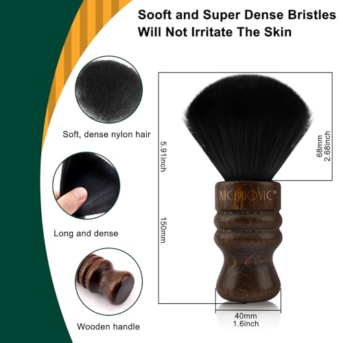 NICEMOVIC Premium Neck Duster Brush for Barbers & Stylists
