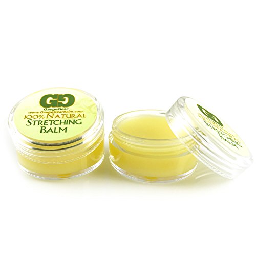 Twin Pack Ear Stretching Balm with Jojoba & Natural Oils - Piercing Aftercare Salve