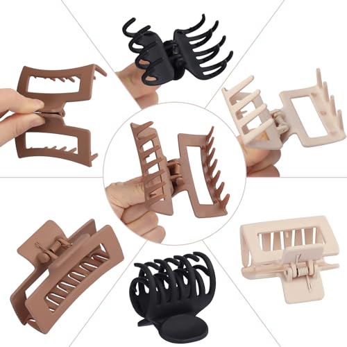 CHANDAT 9-Piece Hair Claw Clips Set - 3 Styles for All Hair Types