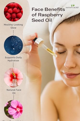 Mayan's Secret Red Raspberry Seed Oil 4 Fl Oz Cold Pressed Pure Natural Face & Body Moisturizer