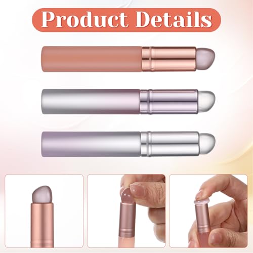 3-Piece Silicone Nail Powder Applicator Set for Ombre & Chrome